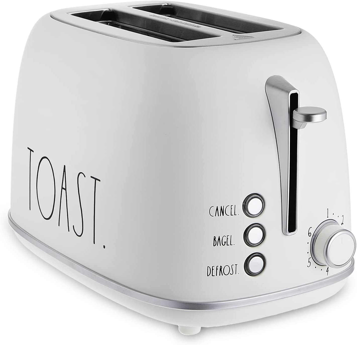 Rae Dunn Retro Rounded Bread Toaster, 2 Slice Stainless Steel Toaster 