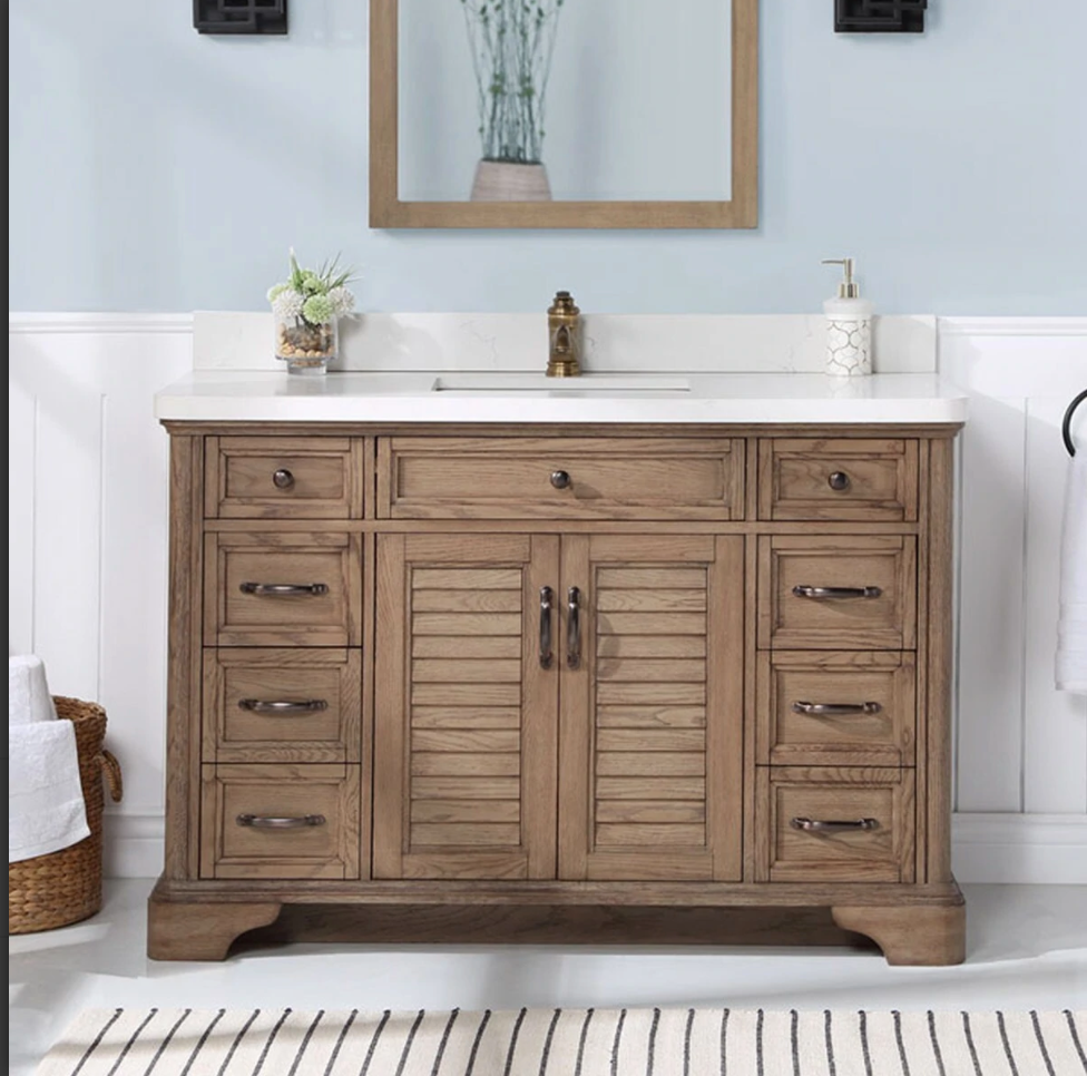 Northridge Home Augusta 48 in. Vanity with Power Bar - Costless ...