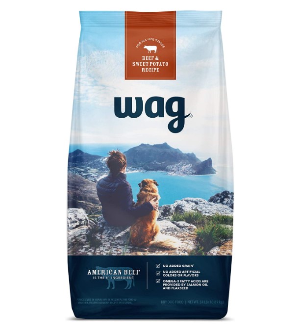 Wag Dry Dog Food Beef & Sweet Potato, Grain Free 24 lb Bag - Costless ...