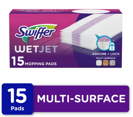 Swiffer WetJet Spray Mop Multi-Surface Mopping Pads for Floor Cleaning ...