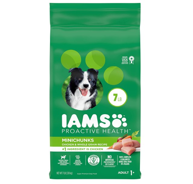 IAMS Adult Minichunks Small Kibble High Protein Dry Dog Food with Real ...