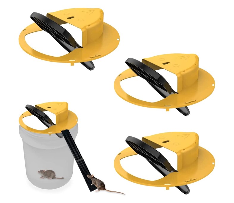 (3-Pack) Bucket Mouse Trap Lid – Mouse Trap Bucket/Mice/Ecofriendly Rat ...