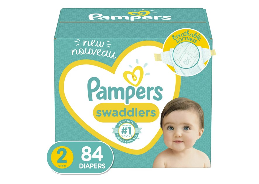 Pampers Swaddlers Diapers, Soft And Absorbent, Size 2, 84 Ct - Costless ...