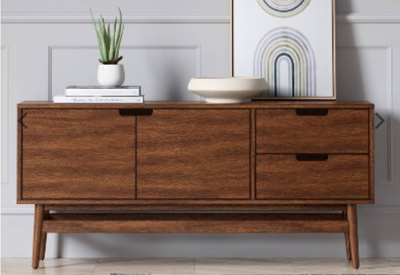 Ellwood Wood TV Stand for TVs up to 50 Natural Project 62 ASSEMBLED Costless WHOLESALE La Habra Orange California Outlet Store
