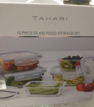 Tahari Home 3-Pack Glass Food Storage