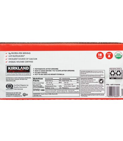 Kirkland Whole Milk 8 oz