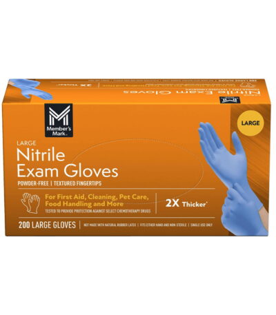 Nitrile exam gloves 200 large gloves