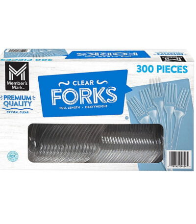 Member's Mark Clear Plastic Forks