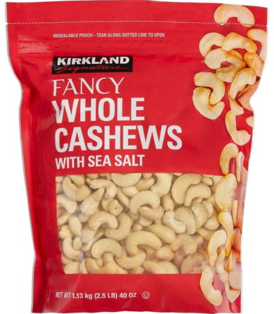Kirkland Signature Fancy Whole Cashews with Sea Salt lb
