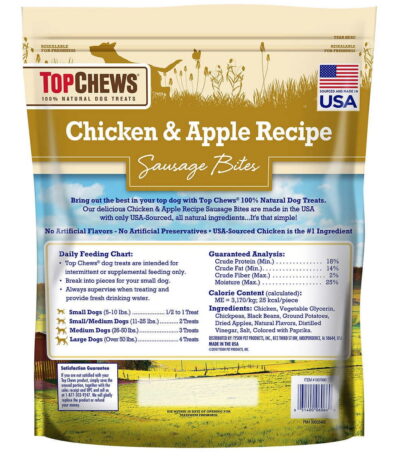 Top Chews Chicken & Apple Recipe 100% Natural Dog Treats oz