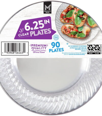 Member's Mark Clear Plastic Plates
