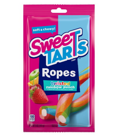 Sweetarts Soft & Chewy Ropes Rainbow Punch Candy 5 oz