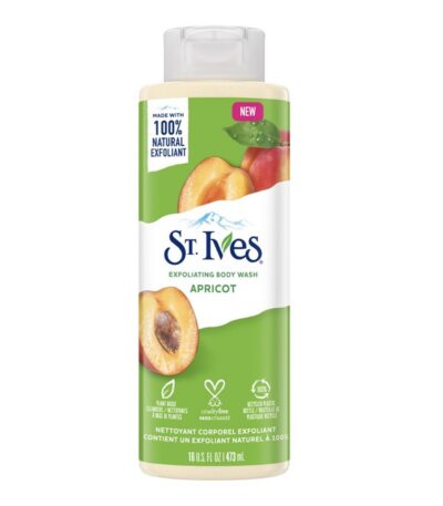St.Ives Exfoliating Body Wash Apricot 16 fl oz 100% Natural Exfoliant
