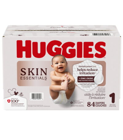 Huggies Size 1 Diapers, Skin Essentials Baby Diapers, Size 1 (8-14 lb)