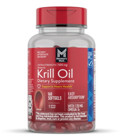 Member's Mark Extra Strength Antarctic Pure Omega-3 Krill Oil, 500 mg