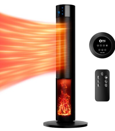 Tower Space Heater w/ Fireplace