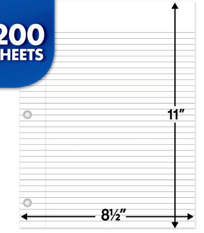 Mead Filler Paper Ruled 11 8.5 Sheets (17208)