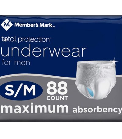 Member's Mark Total Protection Incontinence Underwear for Men, Grey