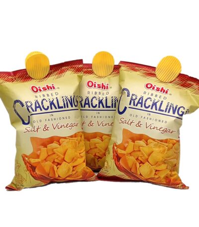 Oishi Ribbed Crackling Salt & Vinegar Chips 3.17 oz