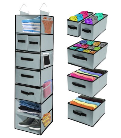 Tidy Zebra Hanging Closet Organizer with Drawers