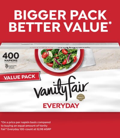 Vanity Fair Everyday Paper Napkins 6-Pack