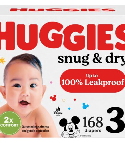 Huggies Snug & Dry Baby Diapers Size 3, 168 Diapers