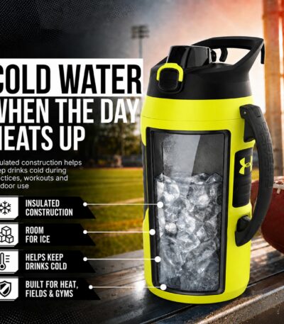 UA 64 oz Playmaker Jug Hi Vis Yellow/Black OSFA