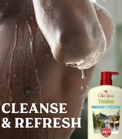Old Spice Fresher Timber with Sandalwood Scent Body Wash for Men oz