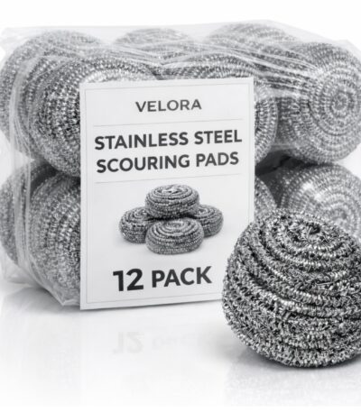 Stainless Steel Scourers 12-Pack