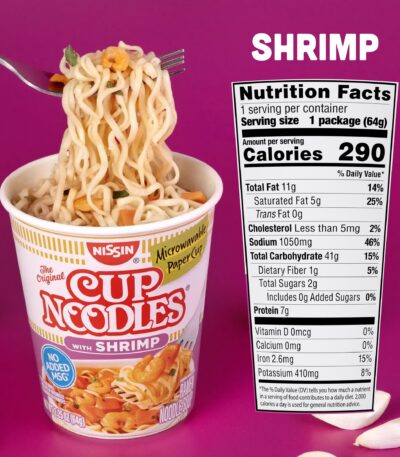 Nissin Cup Noodles, Shrimp Flavor