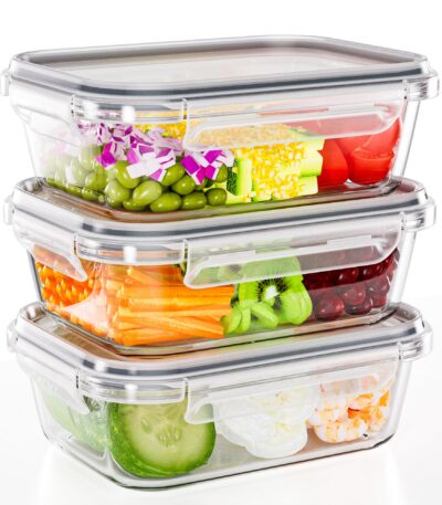 Tahari Glass Containers 3-Pack