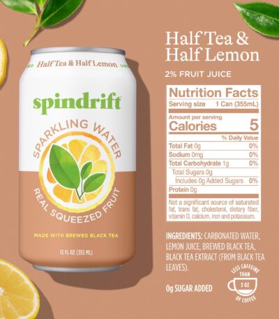 Spindrift Sparkling Water, Lime Flavored, Made with Real Squeezed Fruit, 12 fl oz Cans