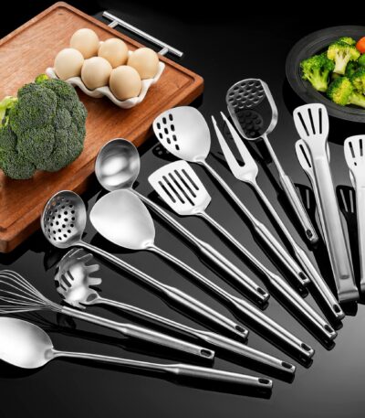 Stainless steel cooking utensils