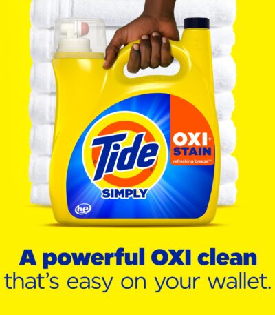 Tide Simply Oxi Boost + Ultra Stain Release Refreshing Breeze 74 Loads 105 fl oz
