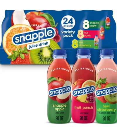 Snapple Juice Drink Variety Pack 20 fl oz 24-Pack