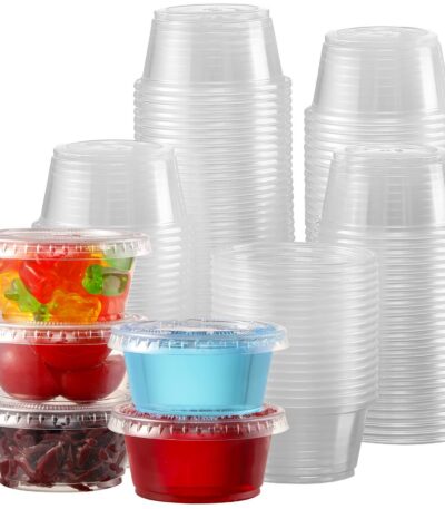 Portion Cups W/ Lids 130-Pack