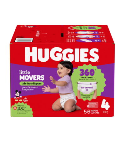 Huggies Little Movers Huggfit 360 Disposable Diapers - Size 4 64 ct