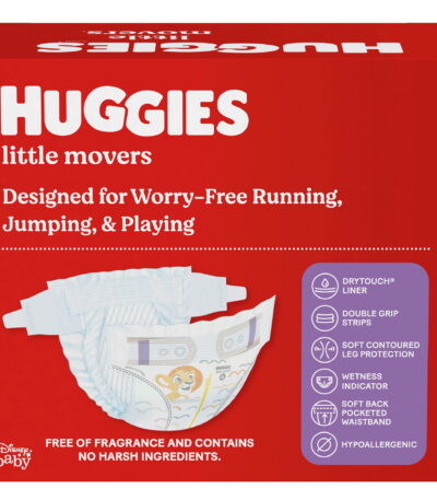 Huggies Little Movers Baby Diapers, Size 5, 92 Diapers