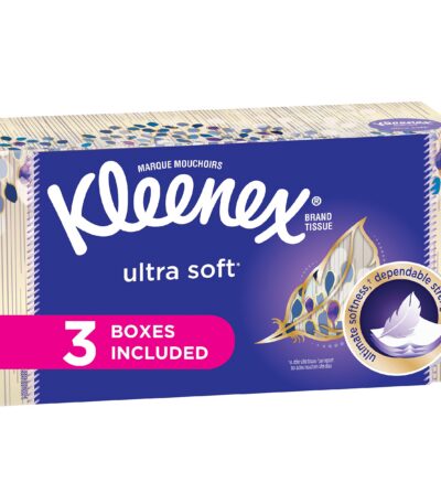 Kleenex Ultra Soft Facial Tissues flat Box (120 Total Tissues)