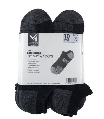 Members Mark 10-Pack No Show Socks