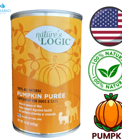 Nature's Logic Pumpkin Puree for Cats and Dogs 15 oz