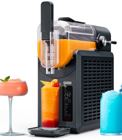 Iceman by Chefman Slush-Ease Max 90 oz Slushie Machine, 64 oz Liquid Capacity Frozen Drink Maker & Slushy Machine with 5 Presets and LED Display, Perfect for Frozen Margaritas, Frappes