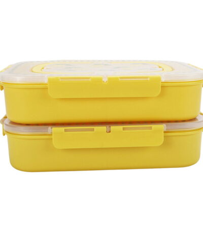 Member's Mark Snackle Box with Divided Compartments, Yellow Lemon Design