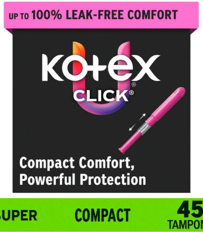 U by Kotex Super Premium Click Tampons Regular/Super Multipack 45