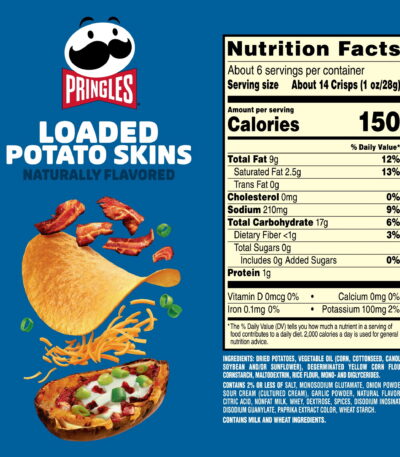 Pringles Crisps Loaded Potato Skins 5.5 oz