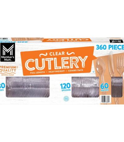 Member's Mark Clear Cutlery Combo Pack, Forks, Knives