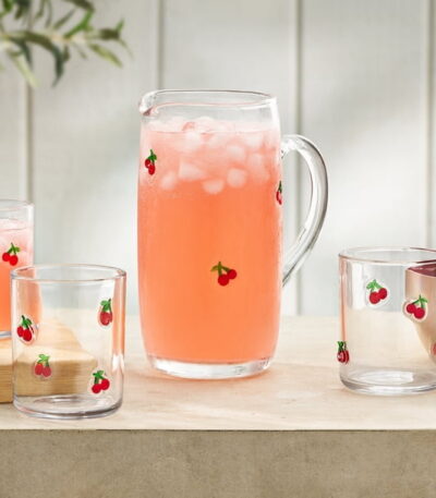 Icon Glass Pitcher Cherry