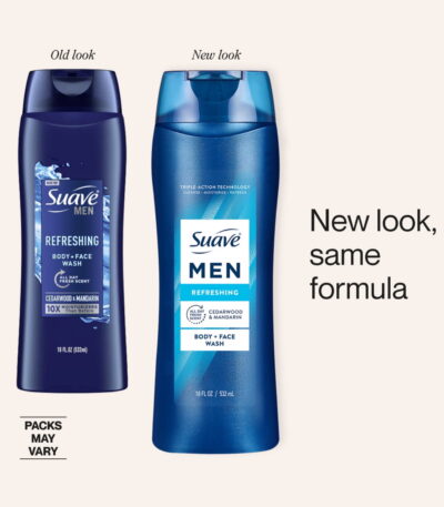 Suave Men Face & Body Wash 18 oz