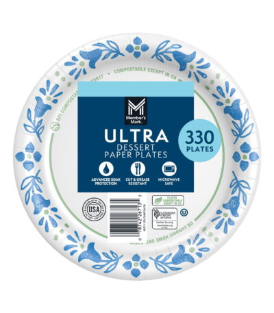 Member's Mark Ultra Dessert/Snack Paper Plates 6.875'