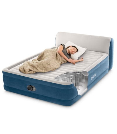 Intex 66158SS Queen Dura-Beam Deluxe Series Comfort Headboard Airbed w/Internal Pump